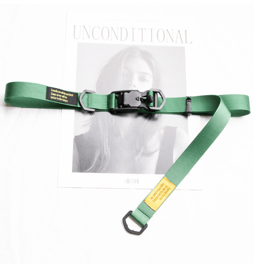 magnetic buckle canvas belt, view 5 - MRSLM