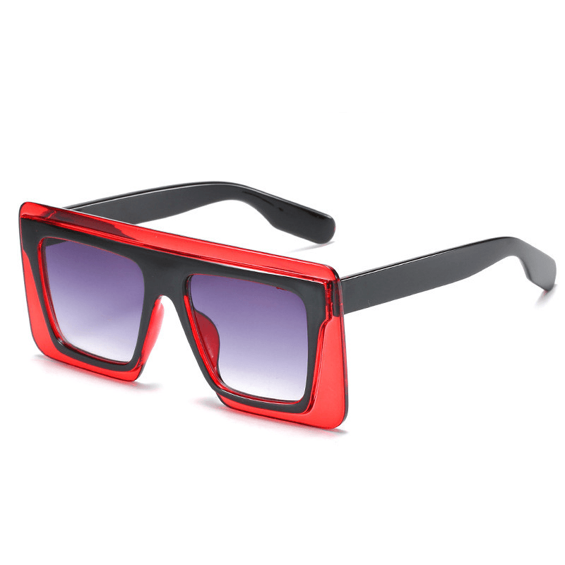 big square frame two-color sunglasses, view 5 - MRSLM