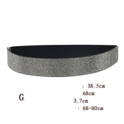 Women's rhinestone elastic wide belt, view 9 - MRSLM