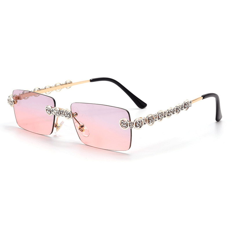 retro small square metal sunglasses, view 4 - MRSLM