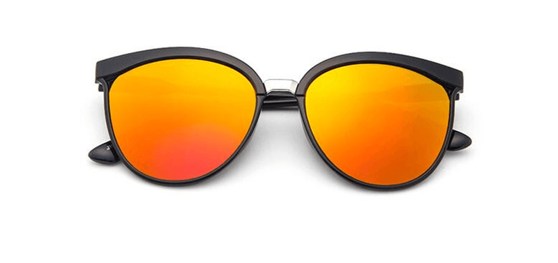 Women's retro reflective large frame sunglasses, view 5 - MRSLM