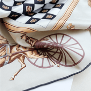 women's mulberry silk twill square scarf, view 2 - MRSLM