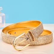 women's faux leather sequin belt, view 7 - MRSLM