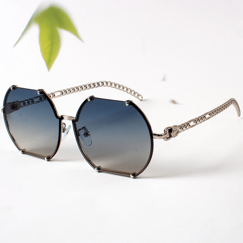 irregular rimless sunglasses, view 3 - MRSLM