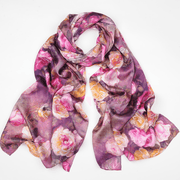 women's hand-curled silk long scarf, view 7 - MRSLM