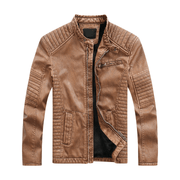 Men's washed PU leather jacket, view 4 - MRSLM