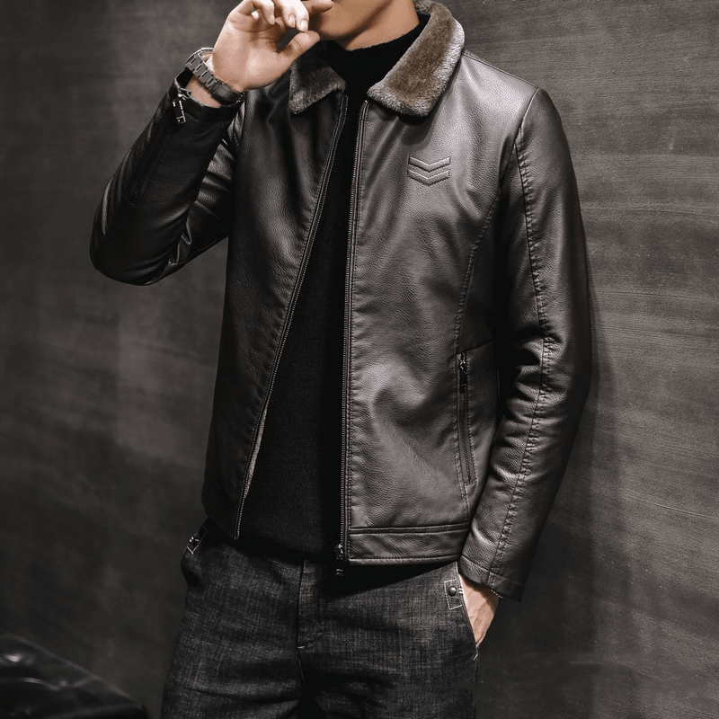 men's hooded pu jacket, view 5 - MRSLM
