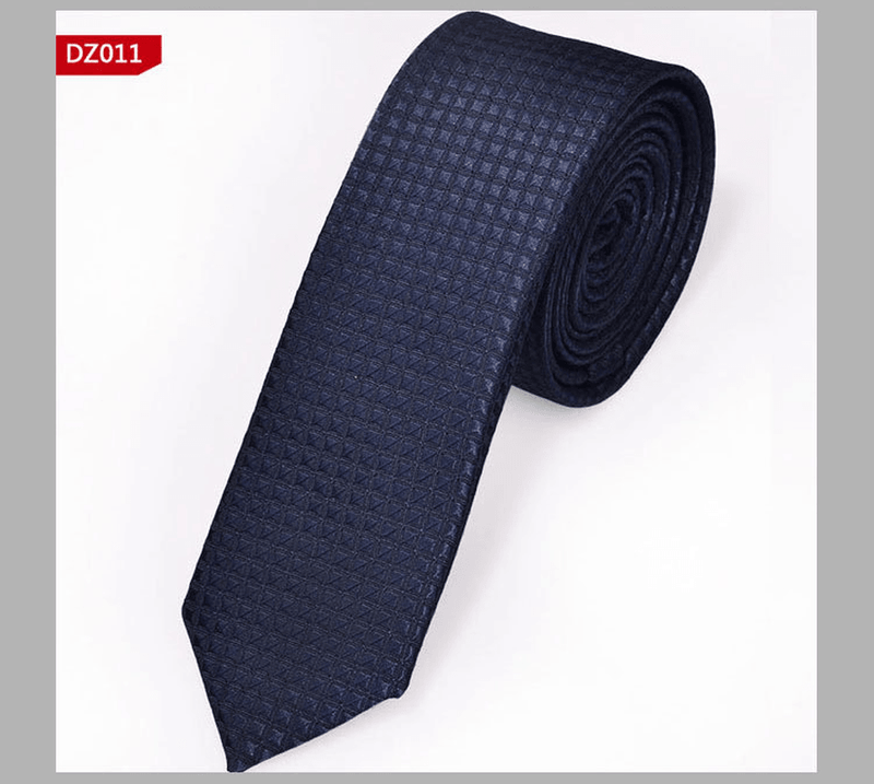 narrow striped jacquard tie, view 13 - MRSLM
