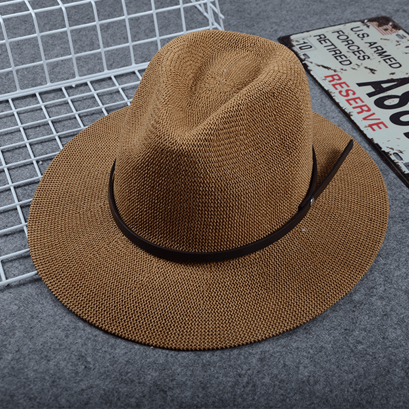 wide-brim straw beach hat, view 3 - MRSLM