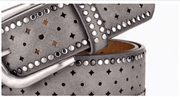 Women's rhinestone rivet belt, view 12 - MRSLM