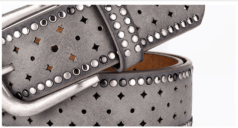 Women's rhinestone rivet belt, view 12 - MRSLM