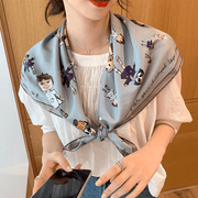 retro geometric large square scarf, view 5 - MRSLM