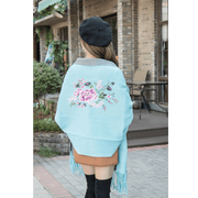 women's dual-purpose fringe shawl scarf, view 7 - MRSLM