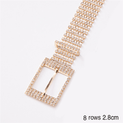 womens shiny alloy rhinestone belt, view 10 - MRSLM