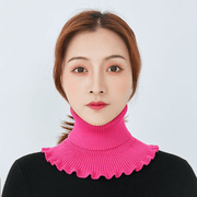 women's wool knit triangle bib neck warmer, view 12 - MRSLM