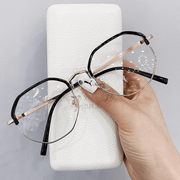 retro round thin metal frame glasses, view 3 - MRSLM