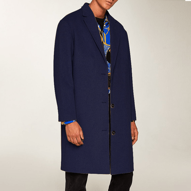 men's long woolen blend jacket, view 5 - MRSLM
