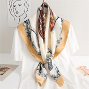 women's artificial silk square scarf - MRSLM