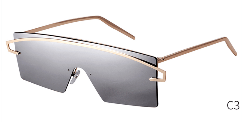 Large frame ocean lens sunglasses, view 2 - MRSLM
