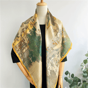 women's large square silk scarf, view 2 - MRSLM