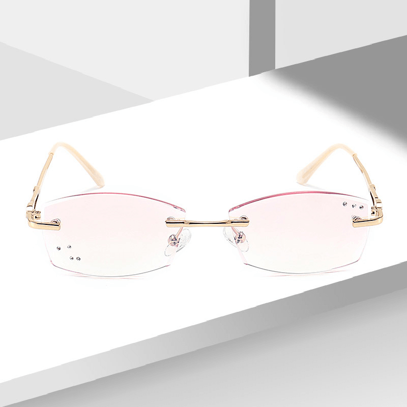 Presbyopic Glasses Diamond-Cut Rimless Glasses
