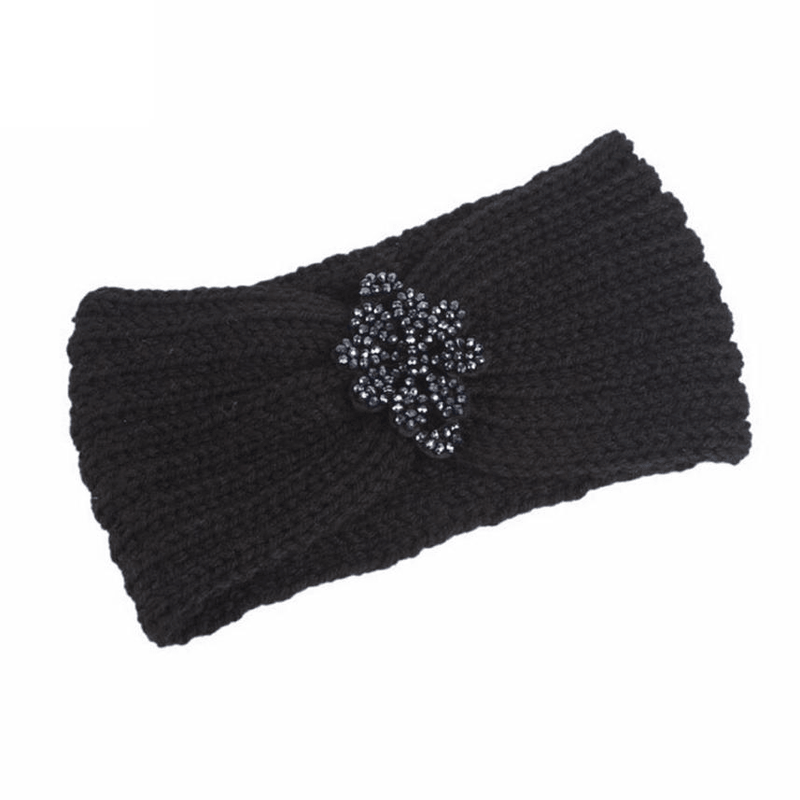 women's handmade wool knit headband with sequins - MRSLM