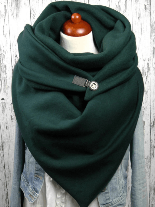 Women's green check fleece scarf - MRSLM