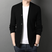 men's slim cardigan sweater coat, view 4 - MRSLM