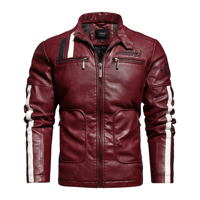 Men's PU leather motorcycle jacket - MRSLM