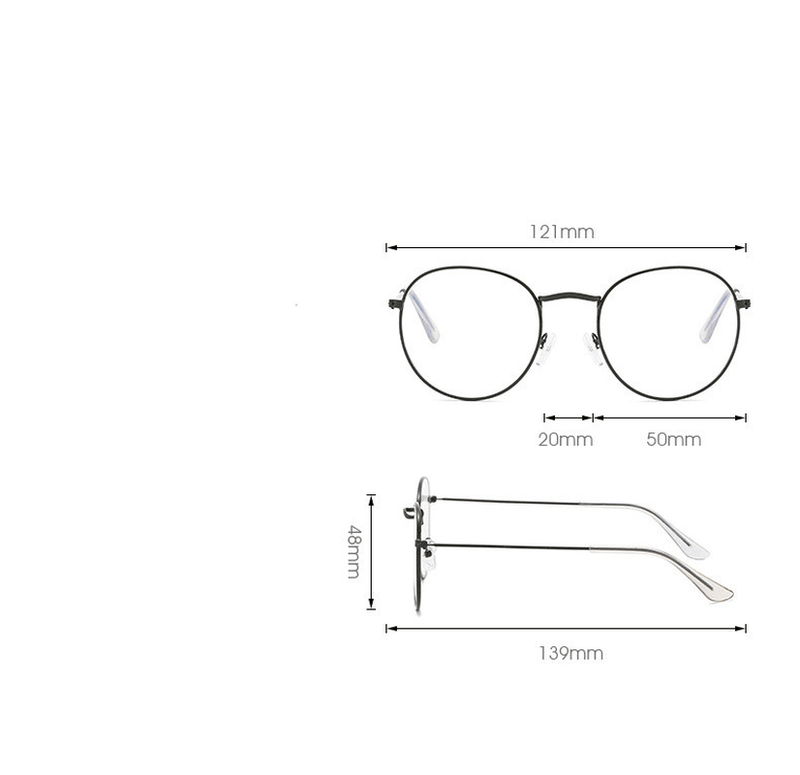 vintage round metal frame glasses, view 11 - MRSLM