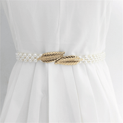 women's rhinestone pearl waist chain, view 10 - MRSLM