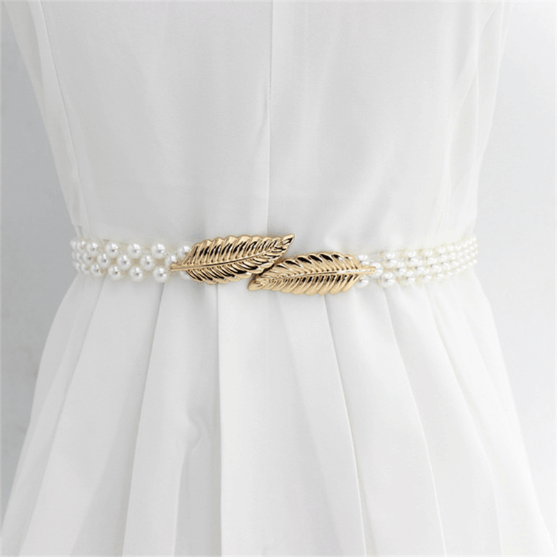 women's rhinestone pearl waist chain, view 10 - MRSLM