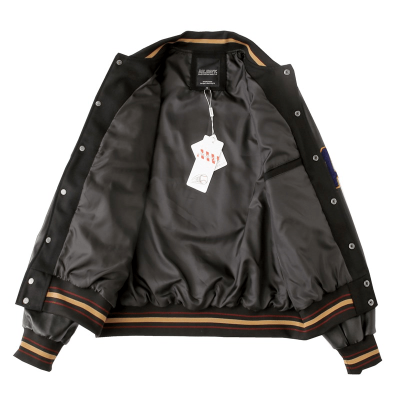 wool baseball jacket, view 2 - MRSLM