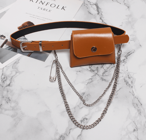 mini waist bag with belt and chain, view 4 - MRSLM