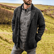 knitted wool blend sweater coat, view 3 - MRSLM