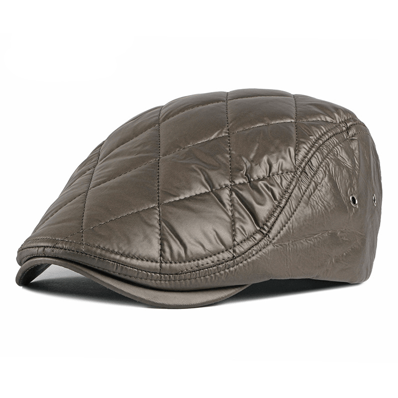 unisex thick cotton British retro beret, view 5 - MRSLM