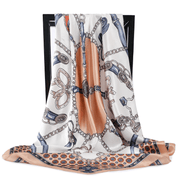 retro silk satin square scarf - MRSLM