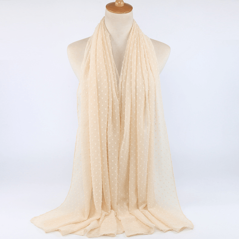 thick chiffon long scarf, view 7 - MRSLM