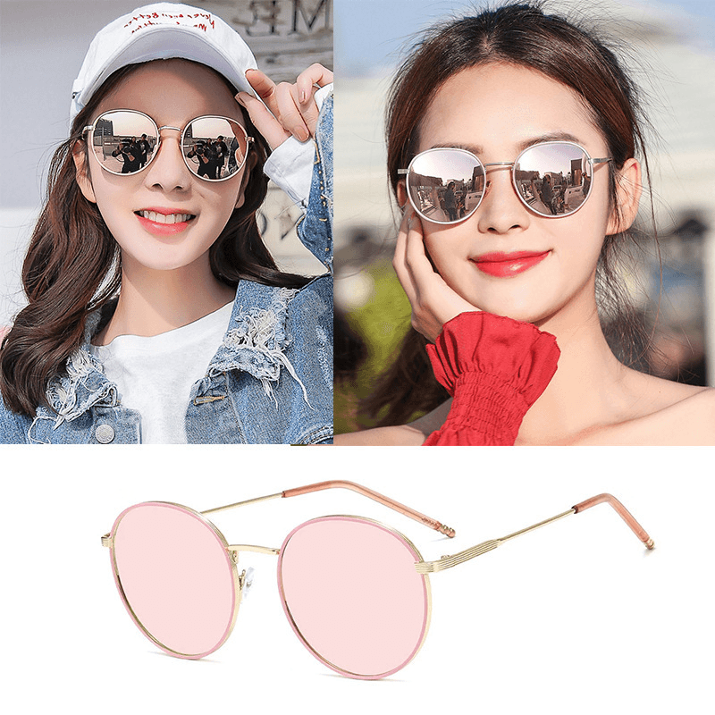 Sunglasses Female Fashion round Frame Street Shot