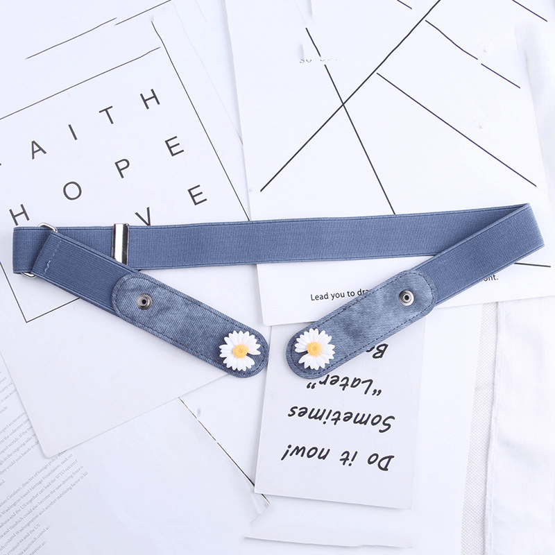 denim style elastic belt, view 3 - MRSLM