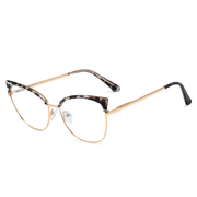 Women's metal flat mirror glasses, view 4 - MRSLM