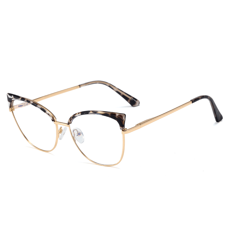 Women's metal flat mirror glasses, view 4 - MRSLM