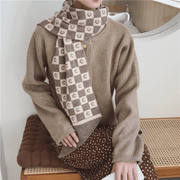 letter knit warm scarf, view 6 - MRSLM