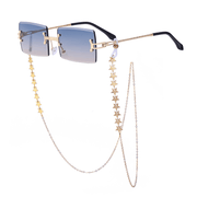 women's rimless diamond cut chain sunglasses, view 9 - MRSLM