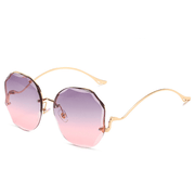 fashion round metal frame sunglasses, view 4 - MRSLM