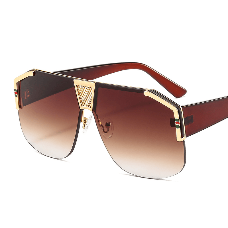 Large black metal frame sunglasses, view 3 - MRSLM