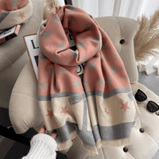 thick imitation cashmere check scarf, view 16 - MRSLM