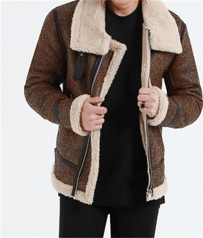 men's deerskin velvet zip jacket, view 6 - MRSLM