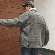 loose short plaid coat, view 5 - MRSLM