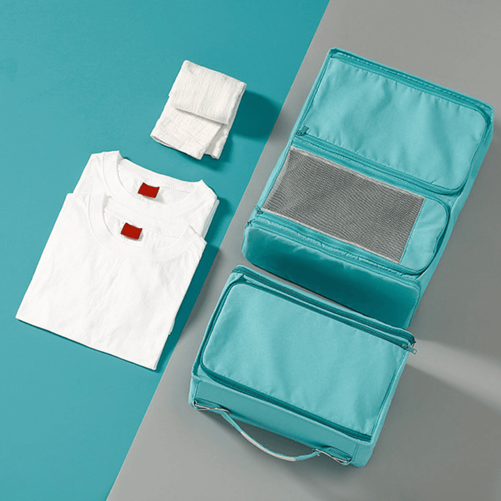 Portable Travel Removable Large Capacity Space Saving Hanging Cloth Storage Bag Canvas Cloth Closet - MRSLM